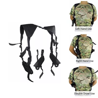 Tactical Double Shoulder Holster Shoulder Rig Handgun Holster & Magazine Holder - Image 1 of 4