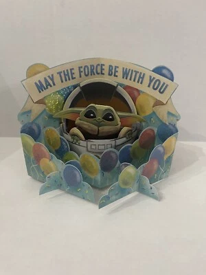 Tarjeta Exhibible Pop Up Disney Star Wars The Mandolorian Grogu Nueva Foto 1 de 2