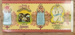 ADVERTISING Label Can San Jose Packing California Eagle Bear Asparagus Large - Picture 1 of 1
