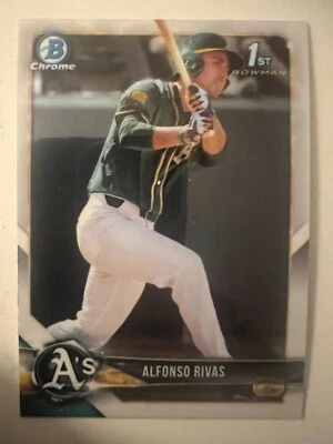 QTY: 2018 Bowman Draft Chrome - Alfonso Rivas ( Athletics ) 1st Rookie #BDC-141 - Image 1 of 2