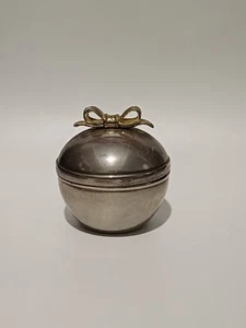 boite sucrier bonbonnière métal gance dorée décoration vintage 1980 - Picture 1 of 10