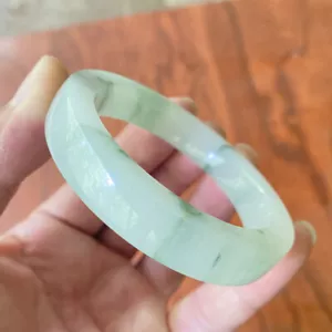 56mm Certified Icy Green Natural Tianshan Mountains Cui Jade Bracelet Bangle 003 - Picture 1 of 9