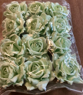 Green Paper Roses Bag Of 12 - Image 1 of 3