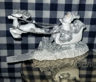 NEW Santa In Sleigh 3-Wick Candle Topper Bath & Body Works SHIPS FREE! - Image 1 of 2