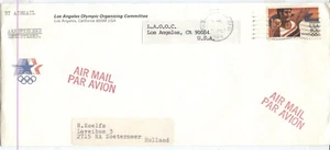 USA Olympic Games Los Angeles 1984 cover Organizing Committee with Olympic stamp - Picture 1 of 1