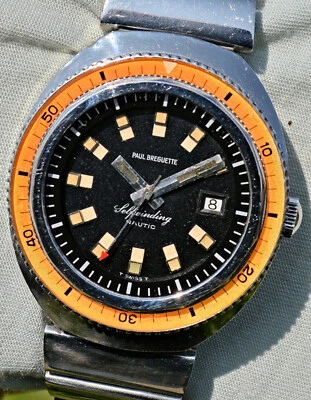 Very Rare Paul Breguette 500 Bakelite Bezel Sub Diver Watch by Ebel - Image 1 of 4