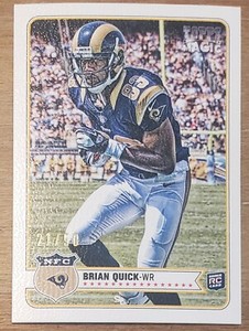 BRIAN QUICK 2012 TOPPS MAGIC PIGSKIN MINI VARIATION 21/50 RARE AND MINT!!