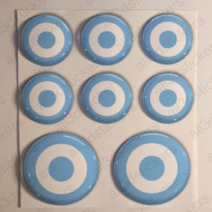 Pegatinas Argentina Escarapela 3D Relieve Pegatina Redondas Bandera Diana - Imagen 1 de 1