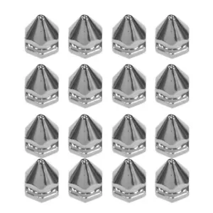 12 calcomanías de plástico ABS con tachuelas automáticas universales 3D enchapadas en cromo respaldo adhesivo - Imagen 1 de 2