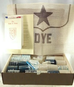 DYE Coat of Arms Latch Hook Kit 18x23 NEW Rug Wall Décor Sears Roebuck VTG 80s - Picture 1 of 9