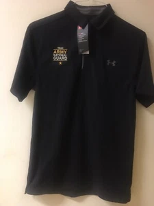 Under Armour Texas Army Nationalgarde Herren Tech Polo Golf Shirt Gr. S schwarz mit Etikett - Bild 1 von 6