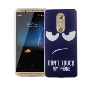 Etui na telefon komórkowy do ZTE Axon 7 Dont Touch Niebieskie etui Case Cover Motyw Slim TPU Nowe - Zdjęcie 1 z 3