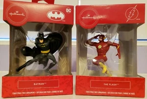 DC CHRISTMAS HALLMARK ORNAMENTS 2020 Lot of 2 BATMAN and FLASH .. - Picture 1 of 3