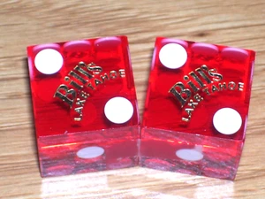 1 PAIR OF DICE FROM BILLS LAKE TAHOE CASINO (1) LAKE TAHOE NV - Picture 1 of 2