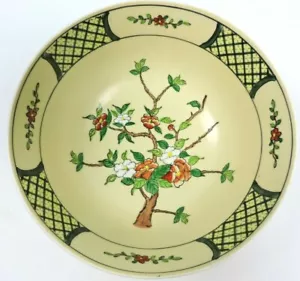 ACF Porcelain Ware Bowl Japan Hong Kong Branches Floral 8 Inches Flowers Painted - Picture 1 of 12
