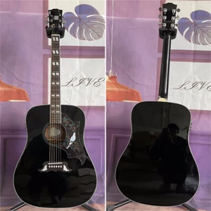 Black Dove massive Fichtendecke Akustikgitarre E-Gitarre 6 Saiten Palisander Griffbrett - Bild 1 von 7