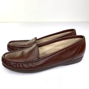 Mocassini slip on SAS scarpe tripad donna 8,5 S comfort stretto moc marrone pelle - Foto 1 di 10