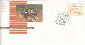 Australia 1989 Vending Machine Postage Stamp First Day cover.Frill necked lizard - Imagen 1 de 1