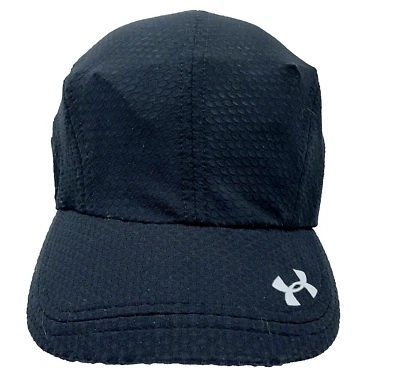 Gorra Under Armour Panel Mujer Correa Trasera Negra Rendimiento Correr Caminata Foto 1 de 4