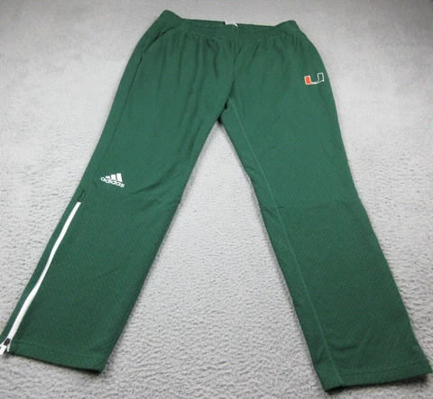 Miami Hurricanes Pants Mens Adult Extra Large Green Basketball Sweatpants Cover