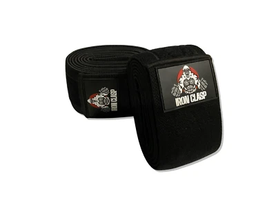 IRON CLASP Weightlifting Knee Wraps 78-Inch | Knee Training Gym Support - Image 1 of 4
