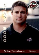 2000 Altoona Curve Grandstand #26 Mike Sandoval Trainer New Mexico State Card