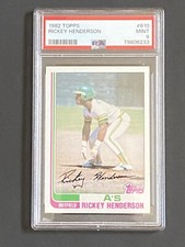 1982 TOPPS RICKEY HENDERSON #610 PSA 9