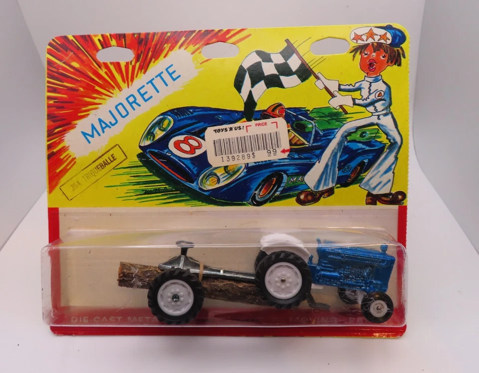 Tractor original Ford Majorette 8210 de colección con remolque como nuevo en paquete Francia Foto 1 de 1