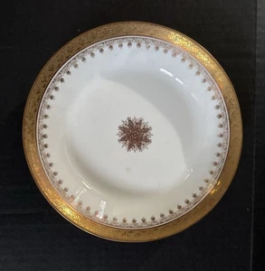 Limoges France Soup Salad Bowls Set Of 4 Gold Trim 8” - Picture 1 of 4