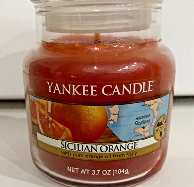 YANKEE CANDLE 🍊 — СИЦИЛИЙСКИЙ АПЕЛЬСИН — 3,7 унции, маленькая банка, новый МИРОВОЙ АРОМАТ, бесплатная доставка - Изображение 1 из 3