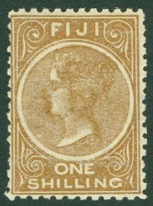 SG 65 Fiji 1881-99. 1/- pale brown. A fresh mounted mint example CAT £75 - Picture 1 of 2