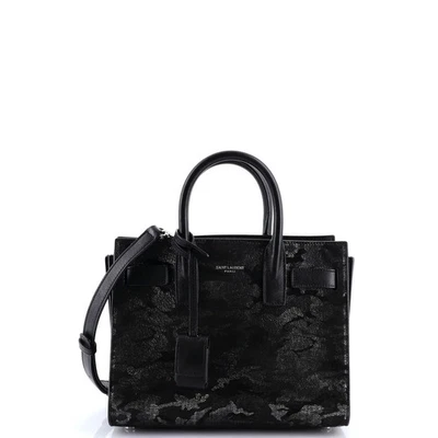 Saint Laurent Sac de Jour NM Bag Printed Suede and Leather Nano - Image 1 of 4