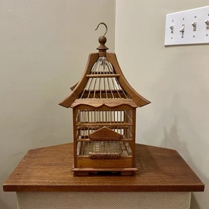 Teak 70er Jahre Rosenthal Netter Pagode Vogelkäfig Haus - Bild 1 von 7