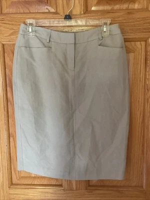 Calvin Klein Women’s Size 2 Beige Lined Slit Business Pencil Skirt CW1-748L - Image 1 of 4