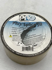 PRO Splice 50 Packaging Tape Clear 2 in x 36 yds Vinyl Abrasion Resistant - Picture 1 of 5