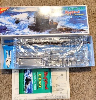 Nichimo German Submarine U-Boat I-XC Model Kit 1/200 scale Kit No 10 READ - Image 1 of 4