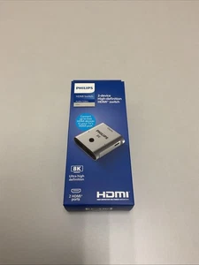 Philips 8K HDMI 2-Port Switch - Silver  New - T21-80 - Picture 1 of 6
