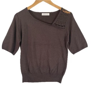 12Twelve Agenda Short sleeve knit Brown Rayon Women - Picture 1 of 9