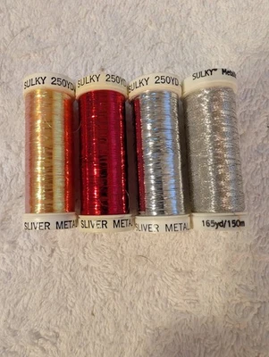 Sulky Metallic Thread Lot Of 6 165 Yard  - Image 1 of 4
