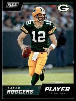 2018 Panini Player of the Day Aaron Rodgers Green Bay Packers #13 - Image 1 of 2