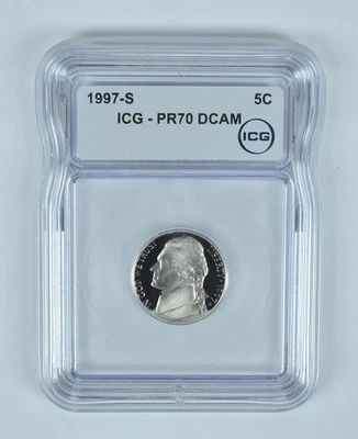 1997-S Jefferson Nickel PR70 DCAM ICG *7306 - Image 1 of 4