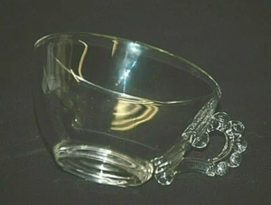 Candlewick Clear Coffee Tea Punch Cup Imperial Glass Ohio Beaded Handle - Picture 1 of 3