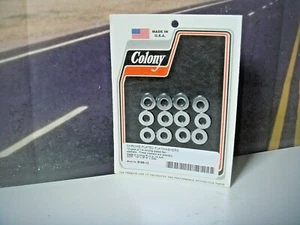Chrome Flat Washer 1/4 Inner Diameter, for Harley Davidson by V-Twin 8166-12 O2 - Picture 1 of 5