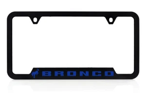 Ford Bronco UV Printed Plastic License Plate Frame - Blue - Picture 1 of 3