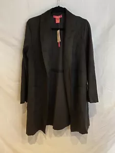 Catherine by Catherine Malandrino Petite Longjacke schwarz Wildleder Größe L - Bild 1 von 5