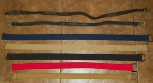 Lot Of 7 Boys Youth Children's BELTS Canvas D-Ring LEATHER Multiple Colors Sizes - Picture 1 of 3