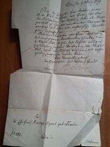 Handschriftliches Dokument - Preußen - 1874 - Stempel zu Cöln - Bild 1 von 3