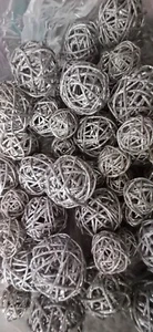 Set Rattankugeln ca. 54 Stück silber grau Glitzer Dekoration Basteln - Bild 1 von 2