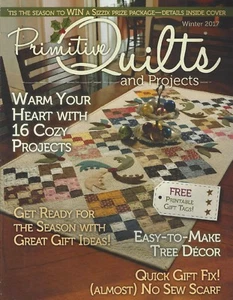 {PRIMITIVE QUILTS & PROJECTS MAGAZINE} ~ "WINTER ISSUE 2017" (4 issues contact) - Picture 1 of 9