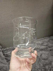 Princess House Heritage Blown Crystal 6" Open Hurricane Lamp Candle Holder - Picture 1 of 8